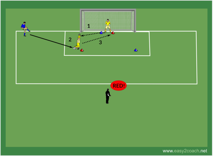 Soccer Training Side Shots Cut Back Saves Crosses